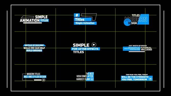Videohive Modern Titles | AE | 57923799