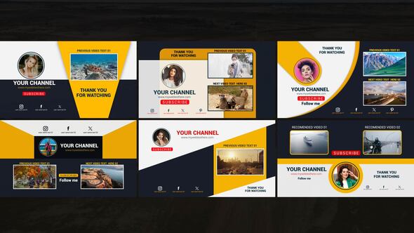 Videohive Youtube End Screen Notification Pack