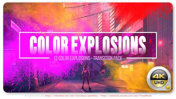 Videohive Color Explosions – Transition Pack