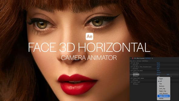 Videohive Face 3D Horizontal Camera Animator