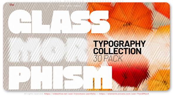 Videohive Glass Morphism Typography Pack