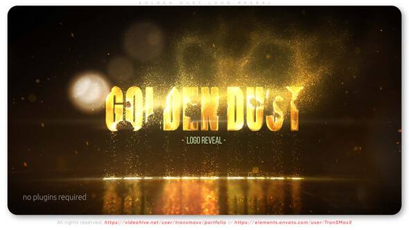 Videohive Golden Dust Logo Reveal 58070305