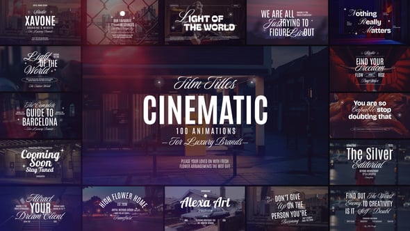 Videohive 100 Cinematic Film Titles
