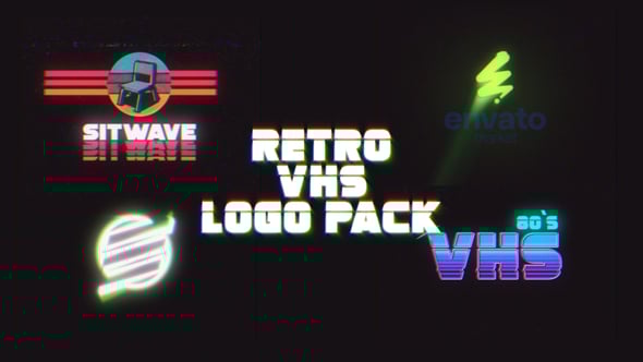 Videohive Retro VHS Logo Pack