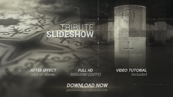 Videohive Tribute Slideshow l Memories Titles l History Promo