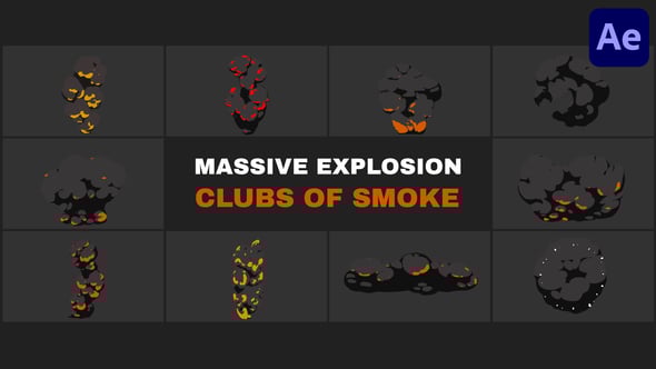 Videohive Massive Explosion Clubs of Smoke | After Effects