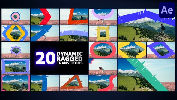 Videohive Dynamic Ragged Transitions for After Effects