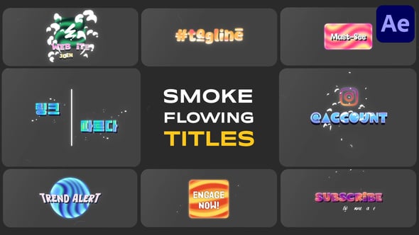 Videohive Smoke Flowing Titles | After Effects