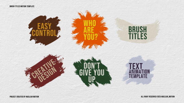 Videohive Brush Titles 57992197