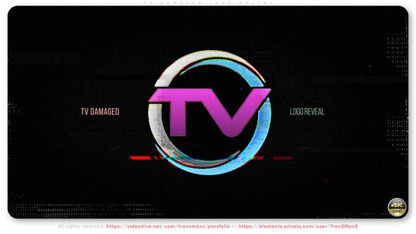 Videohive TV Damaged Logo Reveal