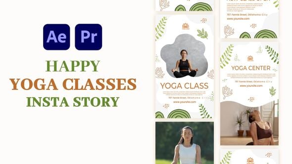 Videohive Yoga classes Instagram Story