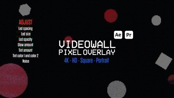 Videohive Led Wall Pixel Overlays
