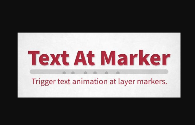 Aescripts Text At Marker v1.3.0