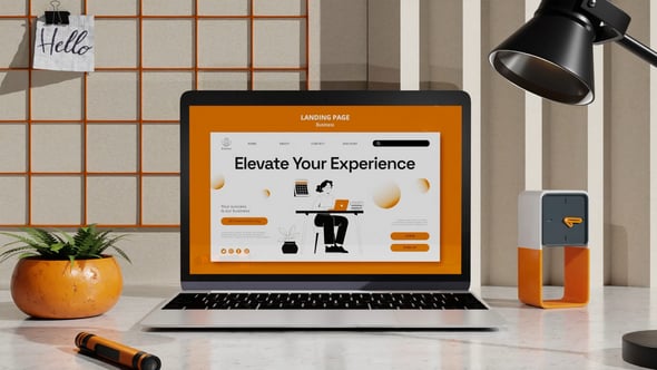 Videohive Laptop Office Desk Mockup 57613673