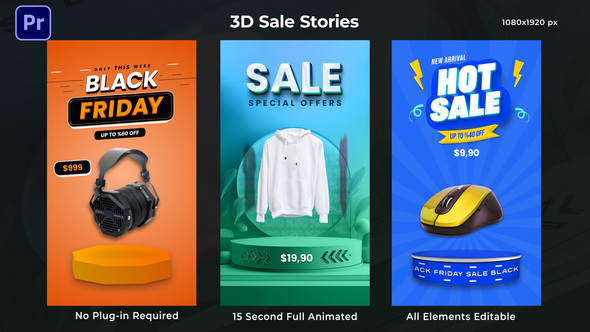 VideoHive 3D Sale Stories