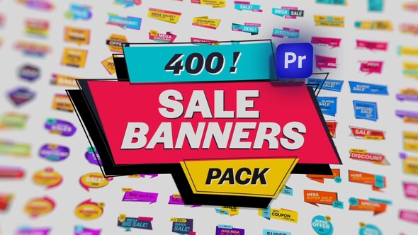 VideoHive Animated Sale Banners Pack for Premiere Pro: Editable & Responsive Black Friday Discounts & More