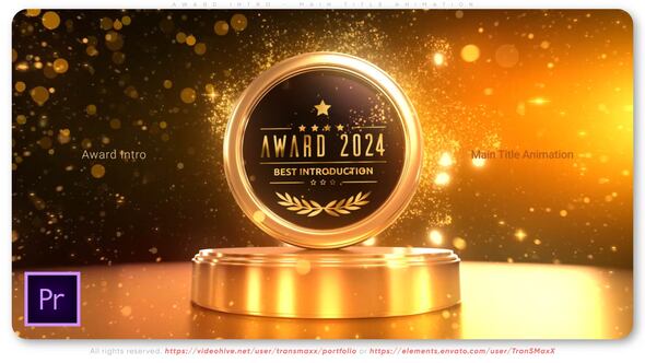 VideoHive Award Intro – Main Title Animation