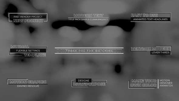 VideoHive Black and White Animation of the Lower Third | DR