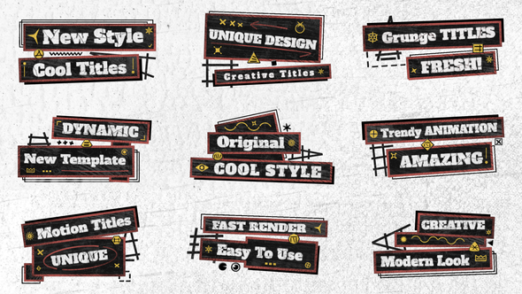 VideoHive Black Grunge Titles