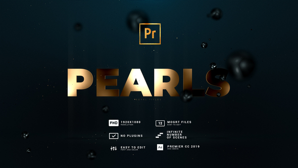 VideoHive Black Pearls Awards Titles | Dark Version
