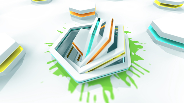 VideoHive Bright Hexagon Logo
