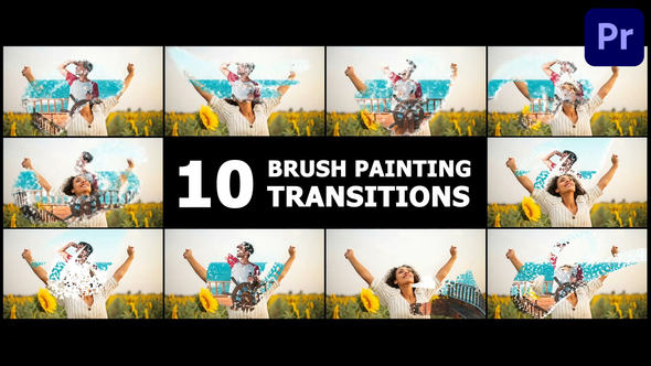 VideoHive Brush Painting Transitions | Premiere Pro MOGRT