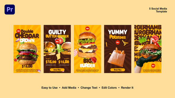 VideoHive Burger Instagram Stories