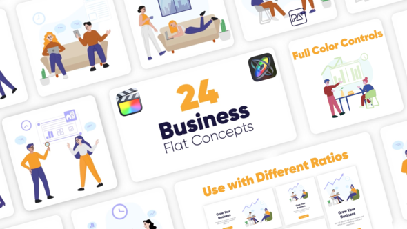 VideoHive Business Flat Concepts For Final Cut Pro X