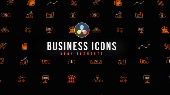 VideoHive Business Neon Icons