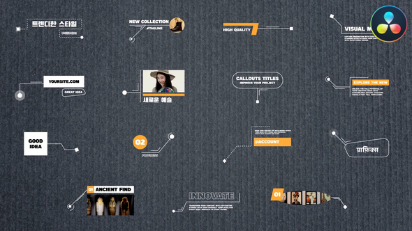 VideoHive Callouts Titles for DaVinci Resolve