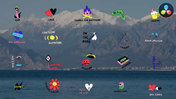 VideoHive Cartoon Acid Titles for DaVinci Resolve