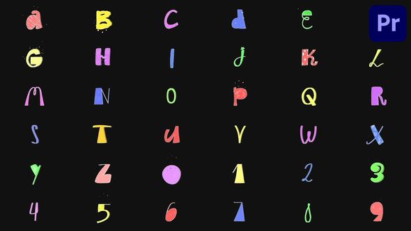 VideoHive Cartoon Animated Alphabet for Premiere Pro