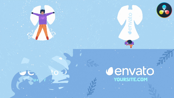 VideoHive Cartoon Snow Angel Logo | DaVinci Resolve