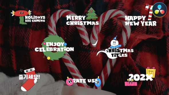 VideoHive Christmas And New Year Titles for DaVinci Resolve