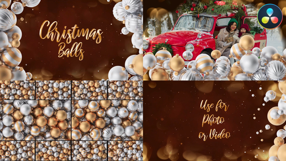 VideoHive Christmas Balls Opener And Transitions for DaVinci Resolve