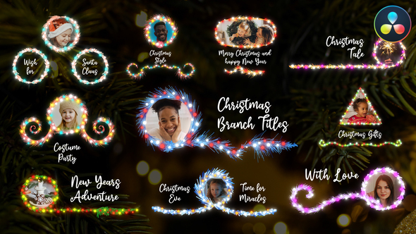 VideoHive Christmas Branch Titles And Lower Thirds for DaVinci Resolve