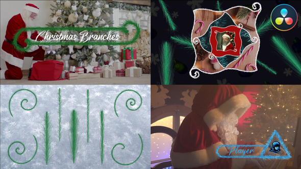 VideoHive Christmas Branches And Vignettes And Titles Pack for DaVinci Resolve