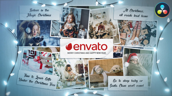 VideoHive Christmas Cards Slideshow for DaVinci Resolve