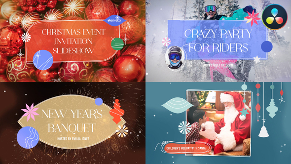VideoHive Christmas Event Invitation Slideshow | DaVinci Resolve