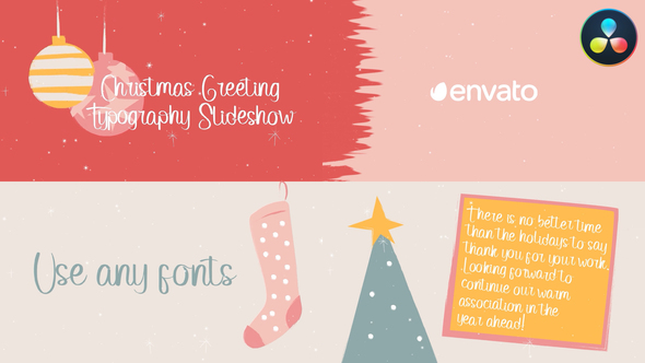 VideoHive Christmas Greeting Typography Slideshow for DaVinci Resolve