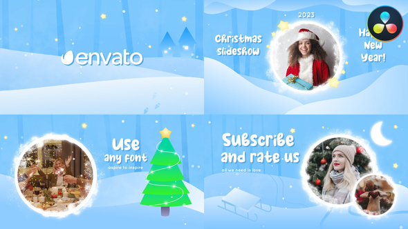 VideoHive Christmas Greetings Slideshow | DaVinci Resolve