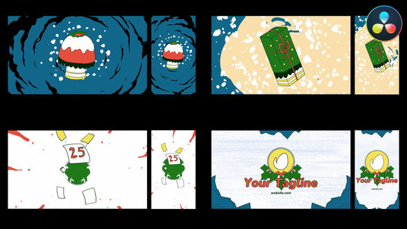 VideoHive Christmas Morphing Logo for DaVinci Resolve