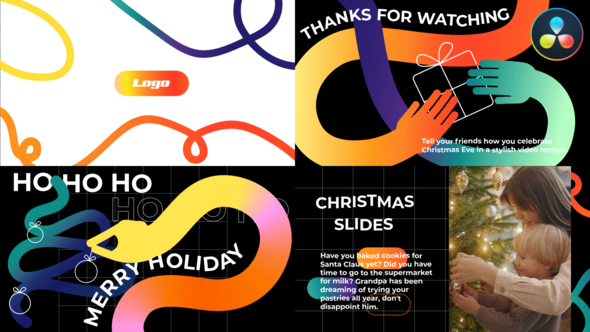 VideoHive Christmas Slides for DaVinci Resolve
