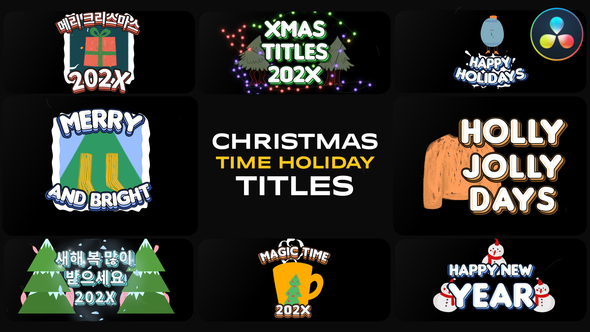 VideoHive Christmas Time Holiday Titles | DaVinci Resolve