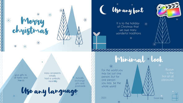 VideoHive Christmas Typography Slides for FCPX