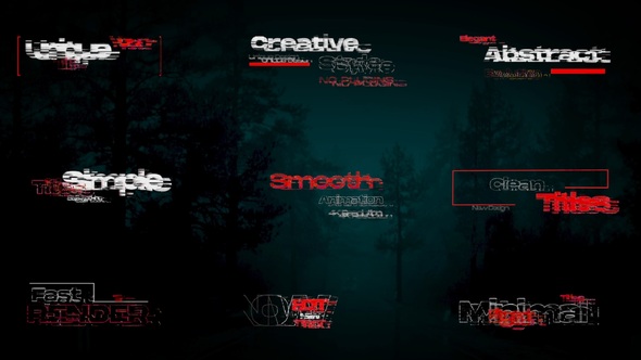 VideoHive Clean Glitch Simple Titles