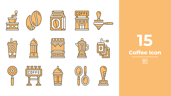 VideoHive Coffee Icon Premiere Pro