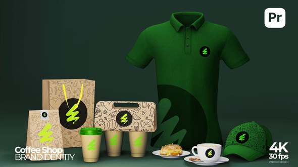 VideoHive Coffee Shop Brand Identity Premiere Mockup
