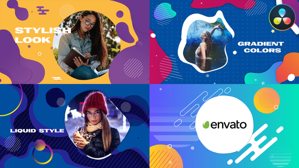 VideoHive Colorful Liquid Slideshow | DaVinci Resolve