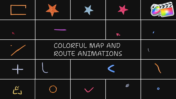 VideoHive Colorful Map And Route Animations | FCPX